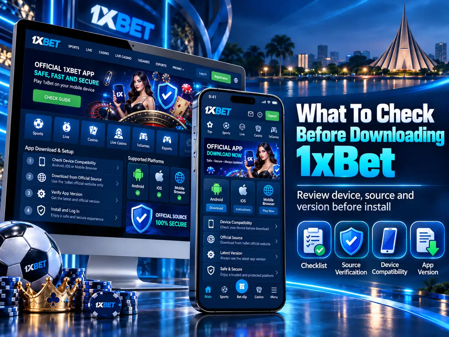 What To Check Before Downloading 1xBet