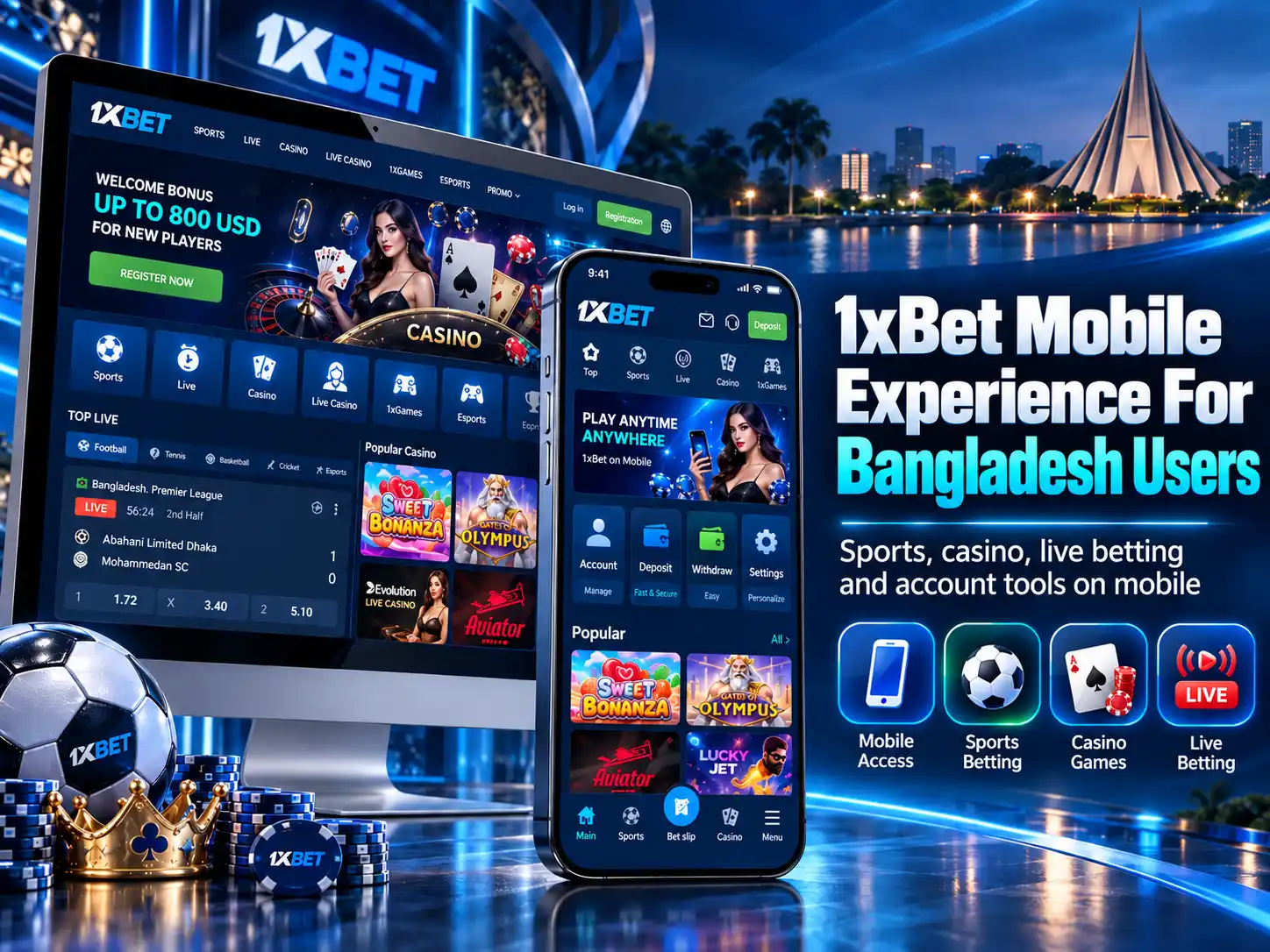 1xBet Mobile Experience For Bangladesh Users